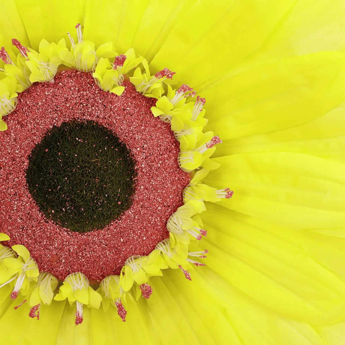 New DecoWoerner Künstliche Riesen-Gerbera-Blüte , 45 Cm Ø gelb