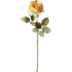 New DecoWoerner Künstliche Rose , 60 Cm gelb