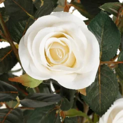 Best DecoWoerner Künstliche Rosenpflanze Im Topf 115 Cm weiß
