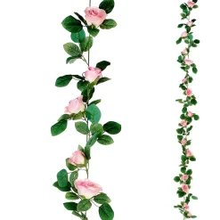 Clearance DecoWoerner Künstliche Rosen-Ranke , 180 Cm rosa