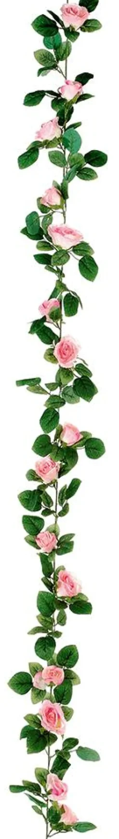 Clearance DecoWoerner Künstliche Rosen-Ranke , 180 Cm rosa