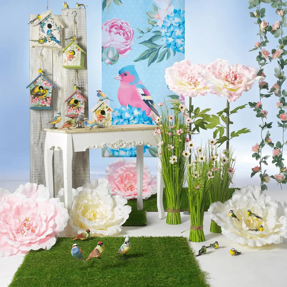 Clearance DecoWoerner Künstliche Rosen-Ranke , 180 Cm rosa