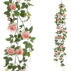 Online DecoWoerner Künstliche Rosenranke , 125 Cm Mit Haken rosa