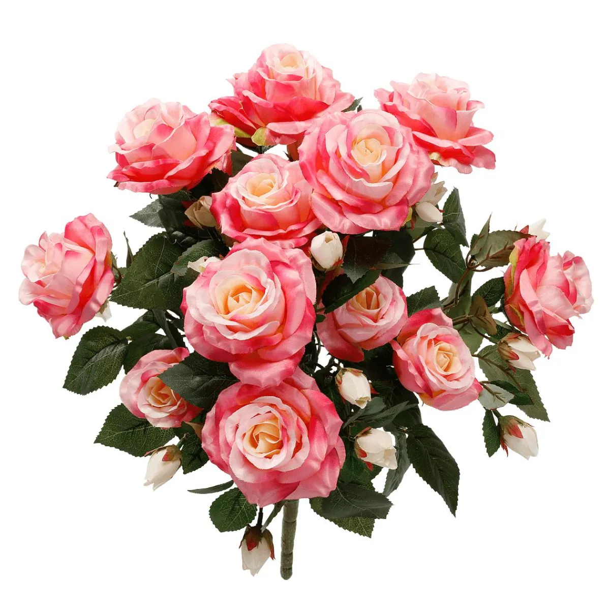 Outlet DecoWoerner Künstliche Rosensträuße Mit Jeweils 15 Blüten, & Gelb, 54,5 Cm rosa