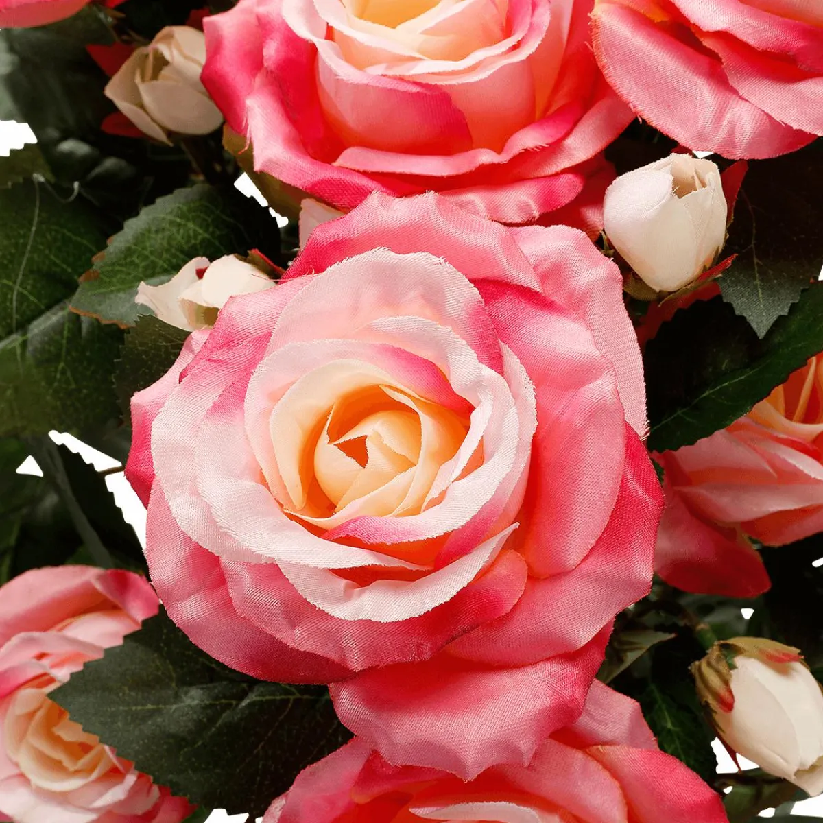 Outlet DecoWoerner Künstliche Rosensträuße Mit Jeweils 15 Blüten, & Gelb, 54,5 Cm rosa