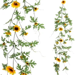 Hot DecoWoerner Künstliche Sonnenblumengirlande 125 Cm gelb