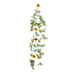 Hot DecoWoerner Künstliche Sonnenblumengirlande 125 Cm gelb