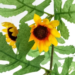 Hot DecoWoerner Künstliche Sonnenblumengirlande 125 Cm gelb