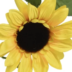 DecoWoerner Künstliche Sonnenblumen-Girlande Kunstranke 150 Cm gelb