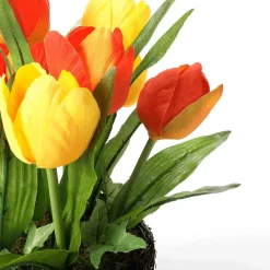 Hot DecoWoerner Künstliche Tulpen Im Korb , 25 Cm orange