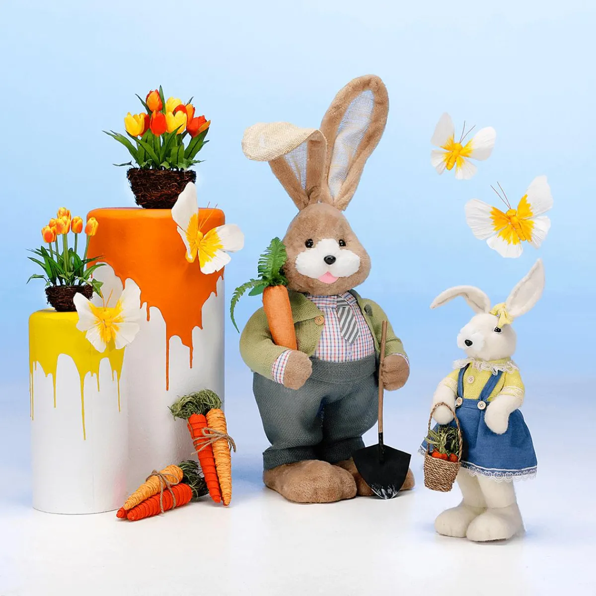 Hot DecoWoerner Künstliche Tulpen Im Korb , 25 Cm orange