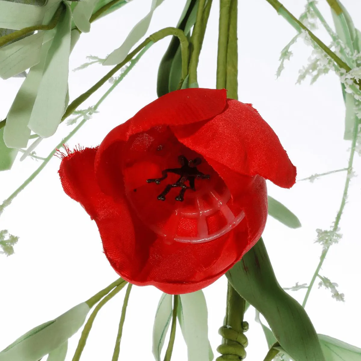 Clearance DecoWoerner Künstliche Tulpen-Girlande Kunstranke - Orange 158 Cm rot