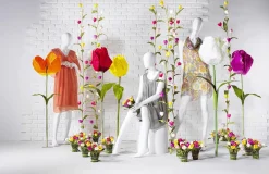 Discount DecoWoerner Künstliche XXL Tulpe, 140 Cm, weiß