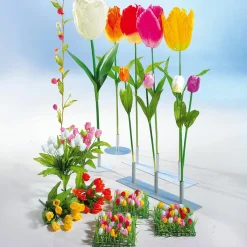Discount DecoWoerner Künstliche XXL Tulpe, 140 Cm, weiß