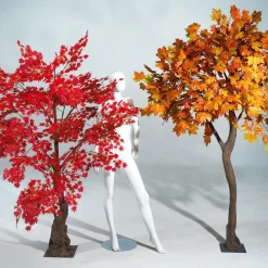 Hot DecoWoerner Künstlicher Ahorn Herbstbaum -gelb, 270 Cm orange