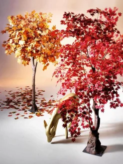 Hot DecoWoerner Künstlicher Ahorn Herbstbaum -gelb, 270 Cm orange