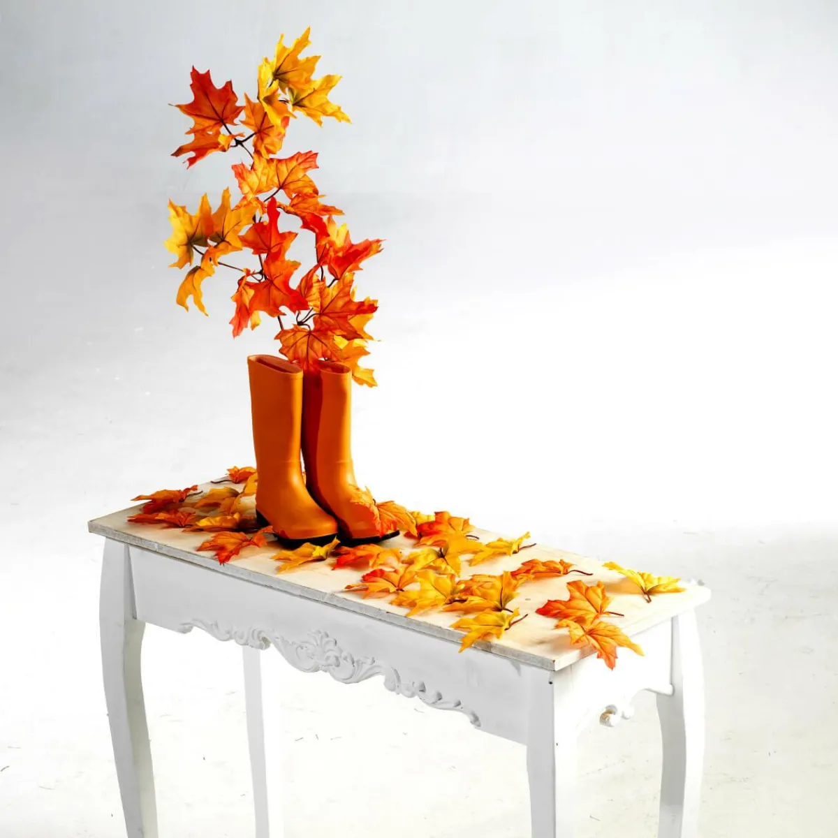 Clearance DecoWoerner Künstlicher Ahornzweig, 80 Cm orange
