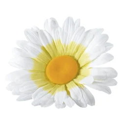 DecoWoerner Künstlicher Blütenkopf Gänseblümchen, 55 Cm Ø weiß