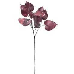 Clearance DecoWoerner Künstlicher Blätterzweig 60 Cm rot