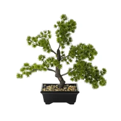 Discount DecoWoerner Künstlicher Bonsai Kiefernadeln Eingetopft 34 Cm grün
