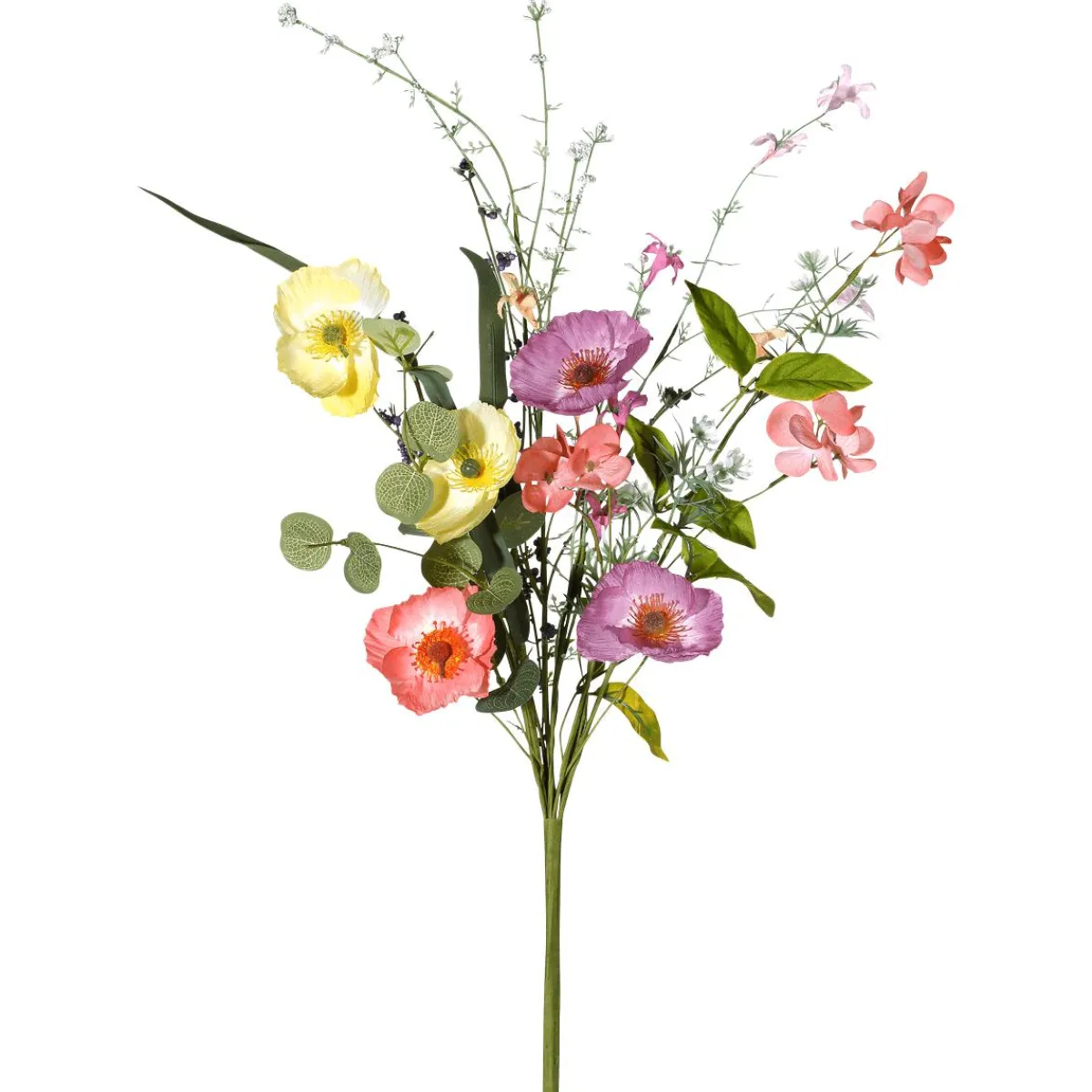 Discount DecoWoerner Künstlicher Cosmea Und Kirschblüten Blumenstrauß 54 Cm rosa