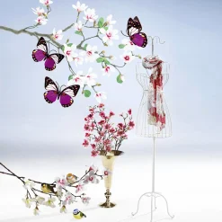 Hot DecoWoerner Künstlicher Edel-Magnolienzweig, Weiß/rosa, 100 Cm mehrfarbig
