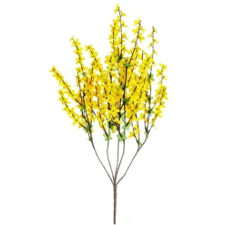 Hot DecoWoerner Künstlicher Forsythienbusch 59 Cm gelb