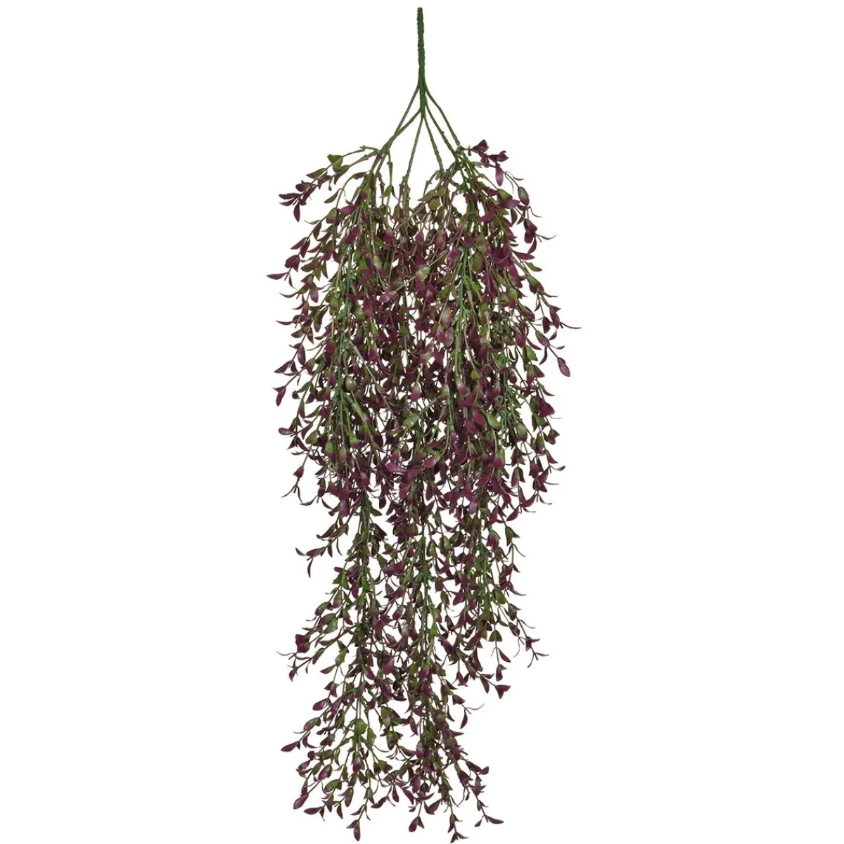 Discount DecoWoerner Künstlicher Glanzmispelhänger B1, Lila - Grün 85 Cm violett