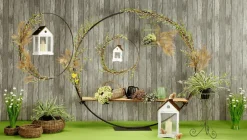 Best DecoWoerner Künstlicher Grasbund Mit Weißen Blüten 70 Cm grün