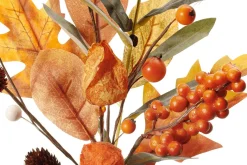 New DecoWoerner Künstlicher Herbst-Physalis-Zweig 20 X 40 Cm /braun orange