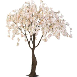 Outlet DecoWoerner Künstlicher Kirschblüten Baum Weiß - Rosè, 150 Cm rosa