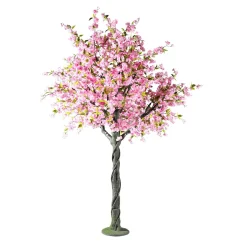 New DecoWoerner Künstlicher Kirschblüten Baum, 220 Cm, rosa