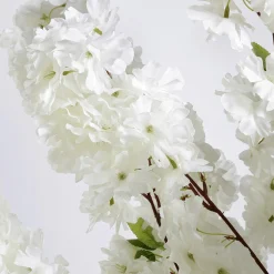 Outlet DecoWoerner Künstlicher Kirschblüten-Baum Mit Standplatte, 140 Cm weiß
