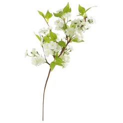 Discount DecoWoerner Künstlicher Kirschblüten-Zweig 65 Cm weiß