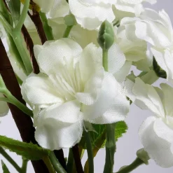 Discount DecoWoerner Künstlicher Kirschblüten-Zweig 65 Cm weiß