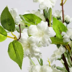 Discount DecoWoerner Künstlicher Kirschblüten-Zweig 65 Cm weiß