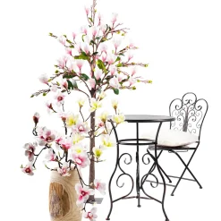Sale DecoWoerner Künstlicher Magnolienblüten-Baum, 180 Cm rosa