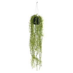 Discount DecoWoerner Künstlicher Mooskugel Senecio Hängepflanze 75 Cm grün