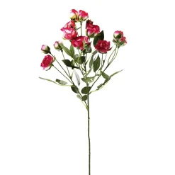 Best DecoWoerner Künstlicher Moosröschen-Zweig, 60 Cm rosa