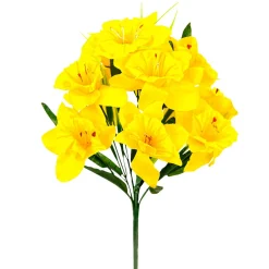 Hot DecoWoerner Künstlicher Narzissen-Blumenstrauß 38 Cm gelb