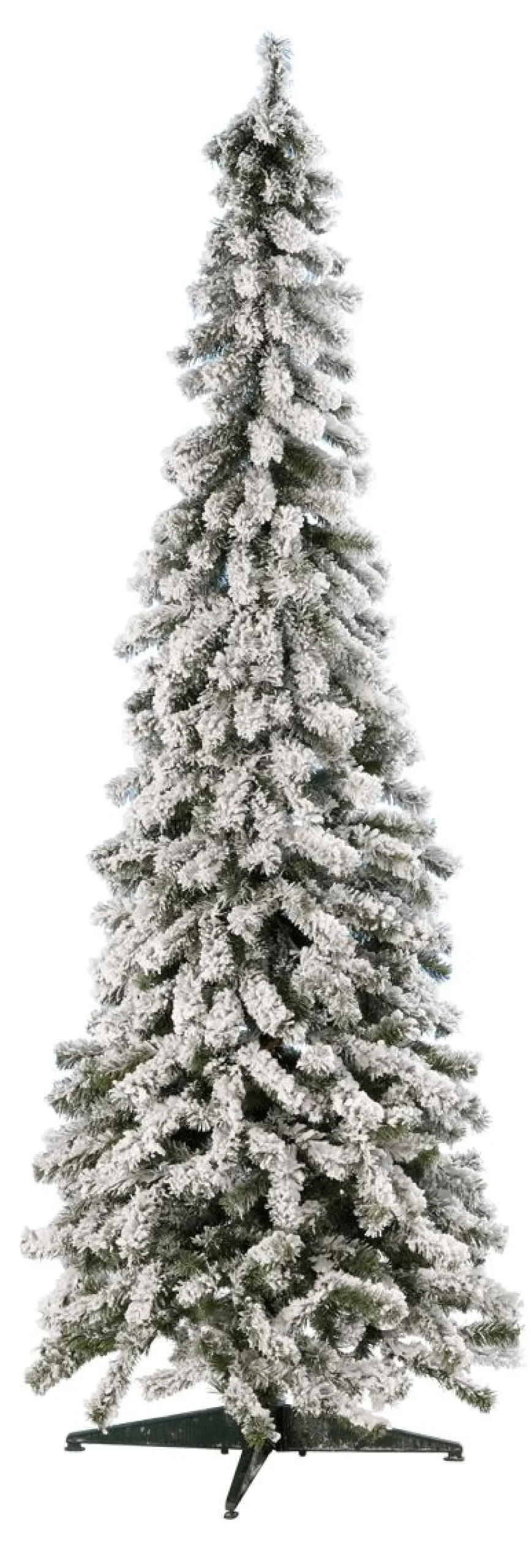 New DecoWoerner Künstlicher, Schmaler Tannenbaum, Beschneit 180 Cm weiß