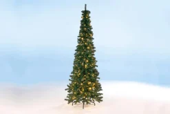 Clearance DecoWoerner Künstlicher, Schmaler Tannebaum Mit LED 150 Cm grün