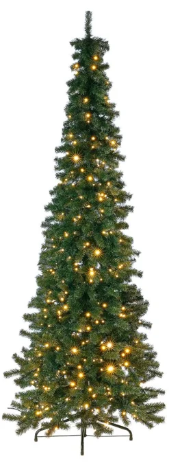 Online DecoWoerner Künstlicher, Schmaler Tannebaum Mit LED 210 Cm grün