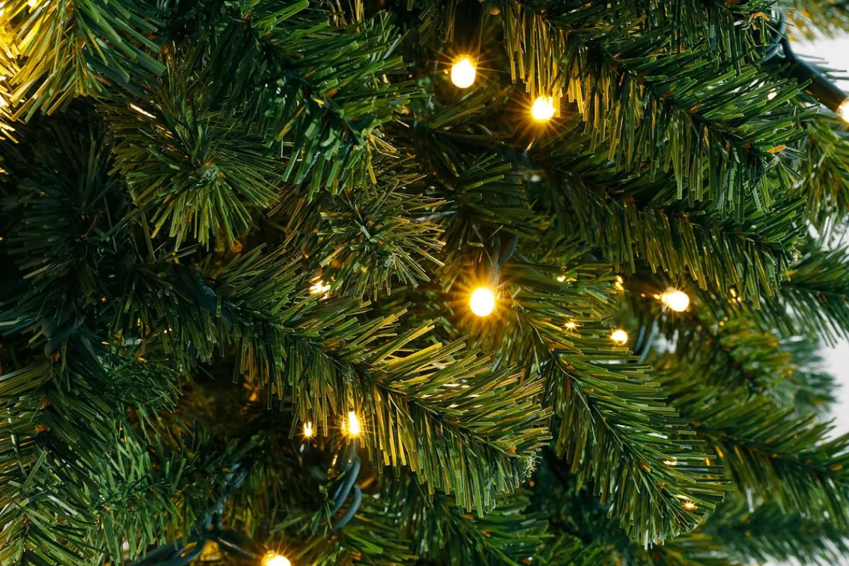 Online DecoWoerner Künstlicher, Schmaler Tannebaum Mit LED 210 Cm grün