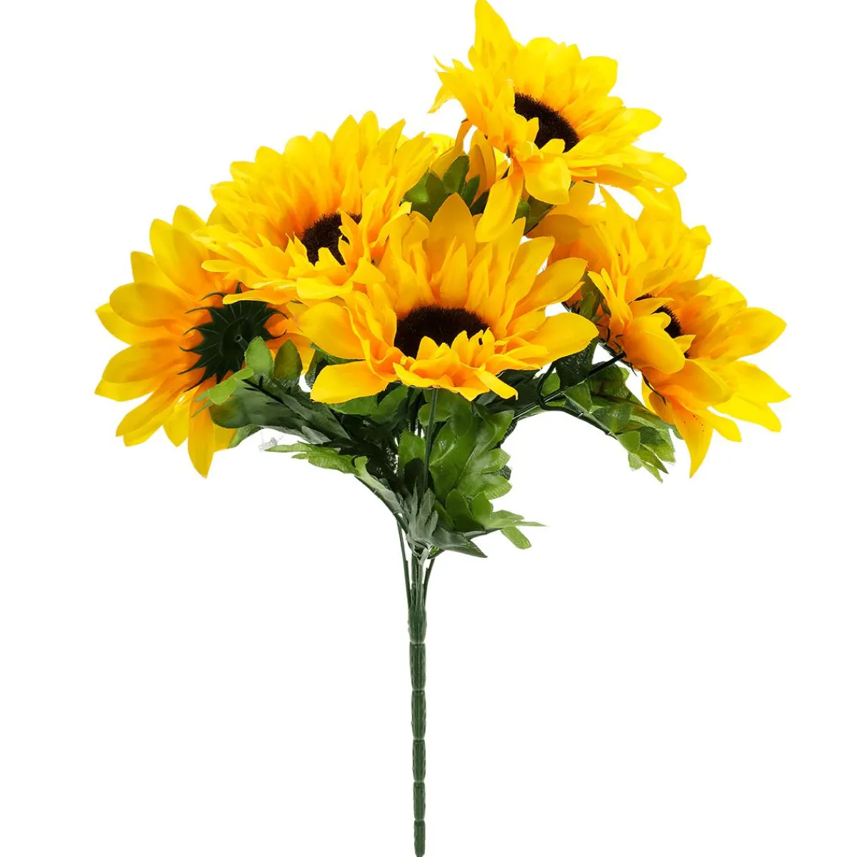Clearance DecoWoerner Künstlicher Sonnenblumen-Strauß, 45 Cm gelb