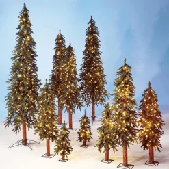 Sale DecoWoerner Künstlicher Tannenbaum Alpintanne Mit LED 240 Cm grün