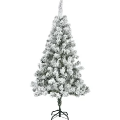 Clearance DecoWoerner Künstlicher Tannenbaum Kiefer Beflockt weiß