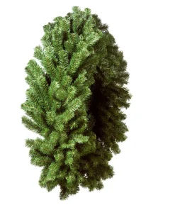 DecoWoerner Künstlicher Tannenkranz 80 Cm Ø grün