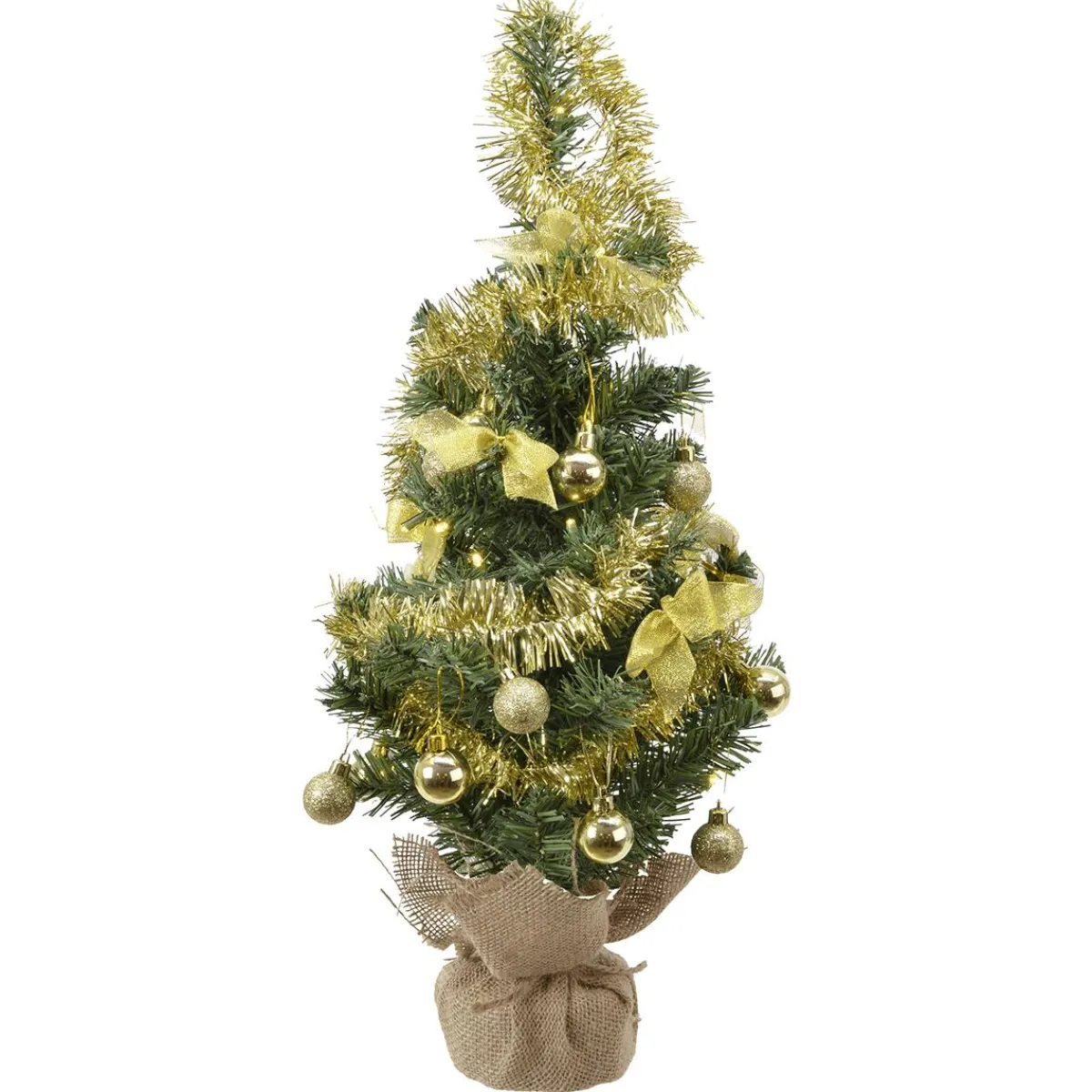 DecoWoerner Künstlicher Tischbaum Zum Selber Dekorieren 60 Cm, gold