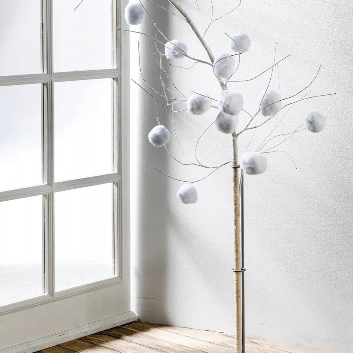 Outlet DecoWoerner Künstlicher er Winter Deko-Ast 145 Cm weiß